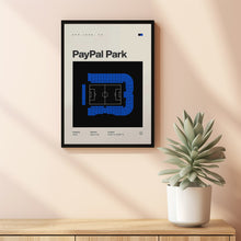 San Jose Earthquakes Poster, PayPal Park Print, MLS Poster, Mid Century Modern, Soccer-7Y4Z1Q