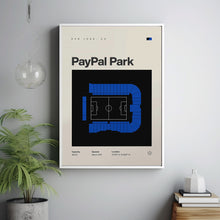 San Jose Earthquakes Poster, PayPal Park Print, MLS Poster, Mid Century Modern, Soccer-7Y4Z1Q