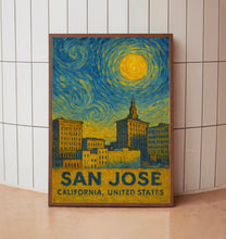 San Jose Poster Print, San Jose Travel Poster, San Jose Van Gogh Style Wall Art, San Jose, California, United States