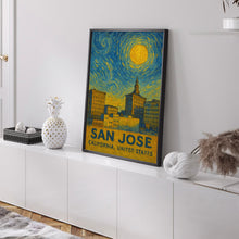 San Jose Poster Print, San Jose Travel Poster, San Jose Van Gogh Style Wall Art, San Jose, California, United States