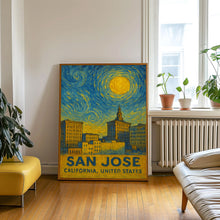 San Jose Poster Print, San Jose Travel Poster, San Jose Van Gogh Style Wall Art, San Jose, California, United States