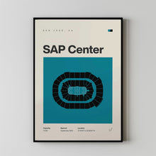 San Jose Sharks Poster, SAP Center Print, NHL Poster, Mid Century Modern, Hockey Wall A-N7P9VI