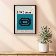 San Jose Sharks Poster, SAP Center Print, NHL Poster, Mid Century Modern, Hockey Wall A-N7P9VI
