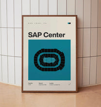 San Jose Sharks Poster, SAP Center Print, NHL Poster, Mid Century Modern, Hockey Wall A-N7P9VI