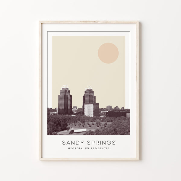 Sandy Springs Poster Print, Sandy Springs Travel Poster, Sandy Springs Minimalistic Wall Art, Sandy Springs, Georgia, United States 1868248050