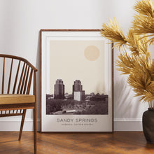 Sandy Springs Poster Print, Sandy Springs Travel Poster, Sandy Springs Minimalistic Wall Art, Sandy Springs, Georgia, United States 1868248050