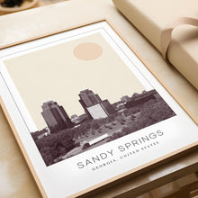 Sandy Springs Poster Print, Sandy Springs Travel Poster, Sandy Springs Minimalistic Wall Art, Sandy Springs, Georgia, United States 1868248050