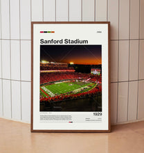 Sanford Stadium Poster, Georgia Bulldogs Poster Print, NCAA Stadium Poster, CFB Art,Football Fan Gift