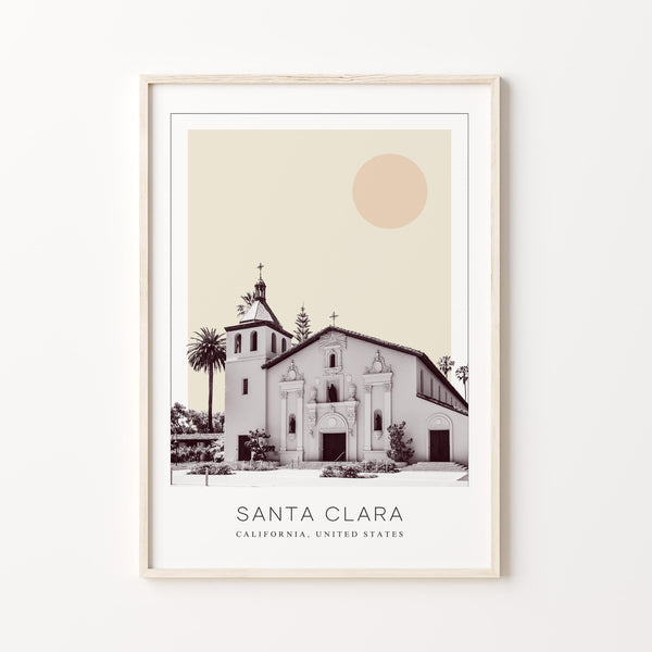 Santa Clara Poster Print, Santa Clara Travel Poster, Santa Clara Minimalistic Wall Art, Santa Clara, California, United States 1868249492