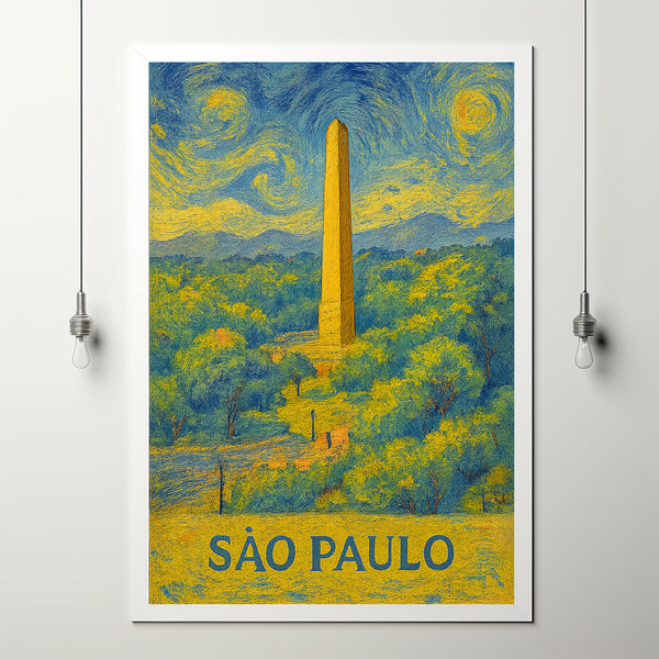 Sao Paulo Brazil Anime Style, Canvas, Poster, City Print, Art Print, Travel Poster, Landscape Art, Wall Decor