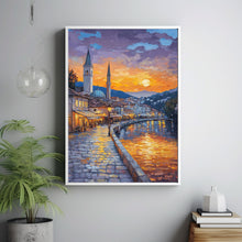 Sarajevo Travel Poster Wall Art, Travel Print of Sarajevo, Bosnia, Sarajevo Wall Art Gift 1