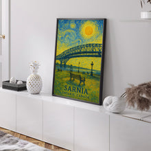 Sarnia Poster Print, Sarnia Travel Poster, Sarnia Van Gogh Style Wall Art, Sarnia, Ontario, Canada