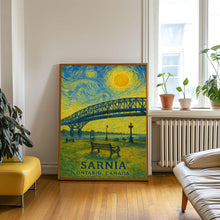 Sarnia Poster Print, Sarnia Travel Poster, Sarnia Van Gogh Style Wall Art, Sarnia, Ontario, Canada
