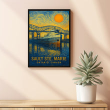 Sault Ste. Marie Poster Print, Sault Ste. Marie Travel Poster, Sault Ste. Marie Minimalistic Wall Art, Sault Ste. Marie, Ontario, Canada