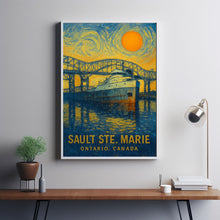 Sault Ste. Marie Poster Print, Sault Ste. Marie Travel Poster, Sault Ste. Marie Minimalistic Wall Art, Sault Ste. Marie, Ontario, Canada