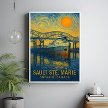 Sault Ste. Marie Poster Print, Sault Ste. Marie Travel Poster, Sault Ste. Marie Minimalistic Wall Art, Sault Ste. Marie, Ontario, Canada