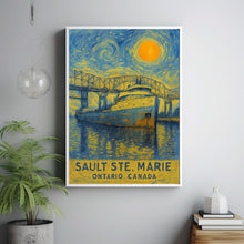 Sault Ste. Marie Poster Print, Sault Ste. Marie Travel Poster, Sault Ste. Marie Van Gogh Style Wall Art, Sault Ste. Marie, Ontario, Canada
