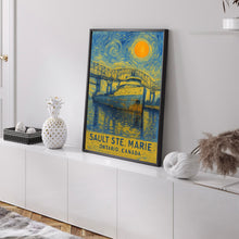 Sault Ste. Marie Poster Print, Sault Ste. Marie Travel Poster, Sault Ste. Marie Van Gogh Style Wall Art, Sault Ste. Marie, Ontario, Canada