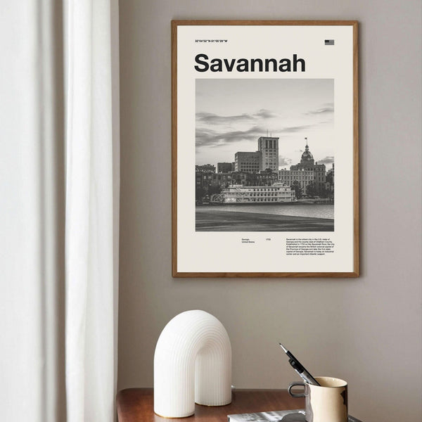 Savannah Art Print  Savannah Poster  Savannah Wall Art  Mid Century Poster  Travel Print Art  Georgia  Vintage Poster 1586859223