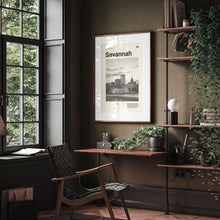 Savannah Art Print  Savannah Poster  Savannah Wall Art  Mid Century Poster  Travel Print Art  Georgia  Vintage Poster 1586859223