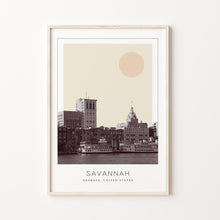 Savannah Poster Print, Savannah Travel Poster, Savannah Minimalistic Wall Art, Savannah, Georgia, United States 1868248084