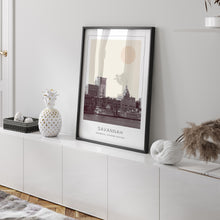 Savannah Poster Print, Savannah Travel Poster, Savannah Minimalistic Wall Art, Savannah, Georgia, United States 1868248084