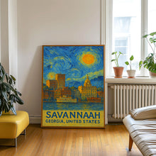 Savannah Poster Print, Savannah Travel Poster, Savannah Van Gogh Style Wall Art, Savannah, Georgia, United States