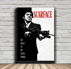 Scarface Say Hello To My Little Friend Poster, HD Wall Art Canvas Painting For Home Decor, No Frame 1704958762