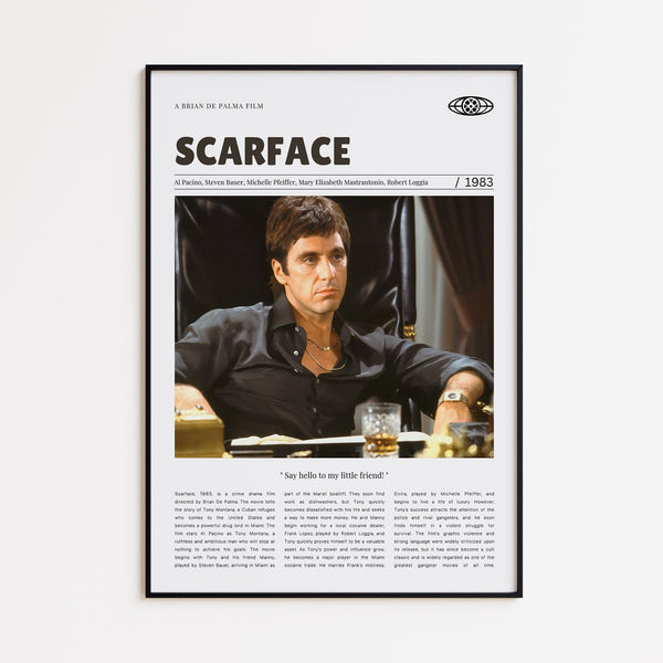 Scarface, Brian De Palma, Retro Movie Poster, Custom Movie Poster 4421169740