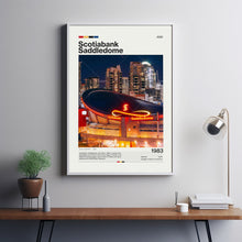 Scotiabank Saddledome Poster, Calgary Flames Poster Print, NHL Arena Poster, Hockey Fan Gift Print
