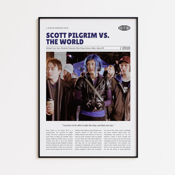 Scott Pilgrim vs. the World, Edgar Wright, Retro Movie Poster, Custom Movie Poster 4421169208
