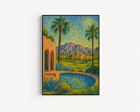 Scottsdale Arizona Travel Poster, Desert Landscape Art, Southwestern Print, American Desert Decor, Vacation Gift