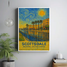 Scottsdale Poster Print, Scottsdale Travel Poster, Scottsdale Van Gogh Style Wall Art, Scottsdale, Arizona, United States