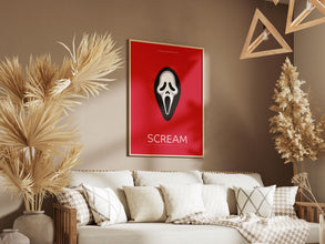 Scream Poster, Minimalist Print, Movie Lovers Gift, Printable Art, Wall Decor, Best Movie Gift, Wes Craven Movie, Retro Poster, Gift Idea 1892137619
