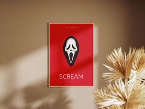 Scream Poster, Minimalist Print, Movie Lovers Gift, Printable Art, Wall Decor, Best Movie Gift, Wes Craven Movie, Retro Poster, Gift Idea 1892137619