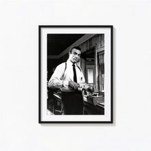 Sean Connery Print, 007 James Bond Vodka Martini Black and White Wall Art, Vintage Print, Photography Prints, Museum Quality Photo Print 1620778897