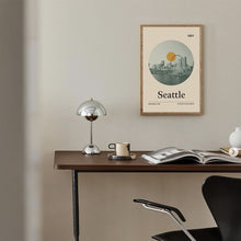 Seattle City Poster  Minimalist Art Print  City Poster  Mid Century Poster  Travel Print Art  Retro City Poster  Washington Poster 1541913694