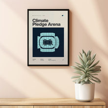 Seattle Kraken Poster, Climate Pledge Arena Print, NHL Poster, Mid Century Modern, Hock-A24EZ5