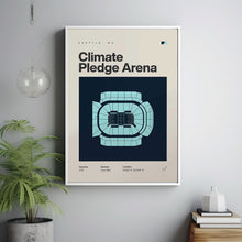 Seattle Kraken Poster, Climate Pledge Arena Print, NHL Poster, Mid Century Modern, Hock-A24EZ5