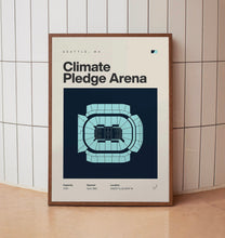 Seattle Kraken Poster, Climate Pledge Arena Print, NHL Poster, Mid Century Modern, Hock-A24EZ5