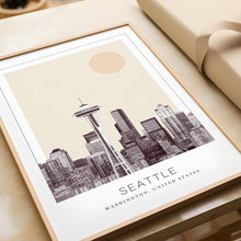 Seattle Poster Print, Seattle Travel Poster, Seattle Minimalistic Wall Art, Seattle, Washington, United States 1868249638