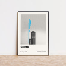 Seattle Poster  Minimalist Travel Poster  Bauhaus Poster  Retro Art Print  Wall Art  Washington 1551285482