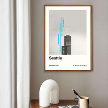 Seattle Poster  Minimalist Travel Poster  Bauhaus Poster  Retro Art Print  Wall Art  Washington 1551285482