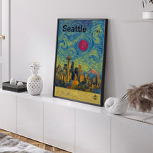 Seattle Poster, Minimalist, Helvetica, Mid-Century Modern, Seattle Travel Print, Seattle Wall Art, Seattle Washington Art, House Art copy