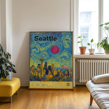 Seattle Poster, Minimalist, Helvetica, Mid-Century Modern, Seattle Travel Print, Seattle Wall Art, Seattle Washington Art, House Art copy