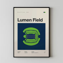 Seattle Seahawks Poster, Lumen Field Stadium Print, Mid Century Modern Football Poster,-EUQ7FD