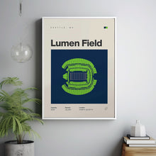 Seattle Seahawks Poster, Lumen Field Stadium Print, Mid Century Modern Football Poster,-EUQ7FD