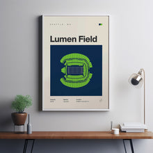 Seattle Seahawks Poster, Lumen Field Stadium Print, Mid Century Modern Football Poster,-EUQ7FD