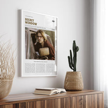 Secret Window, David Koepp, Retro Movie Poster, Custom Movie Poster Print 4421167343