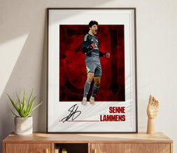 Senne Lammens Poster Manchester Football Print, Soccer Wall Art 4398975613